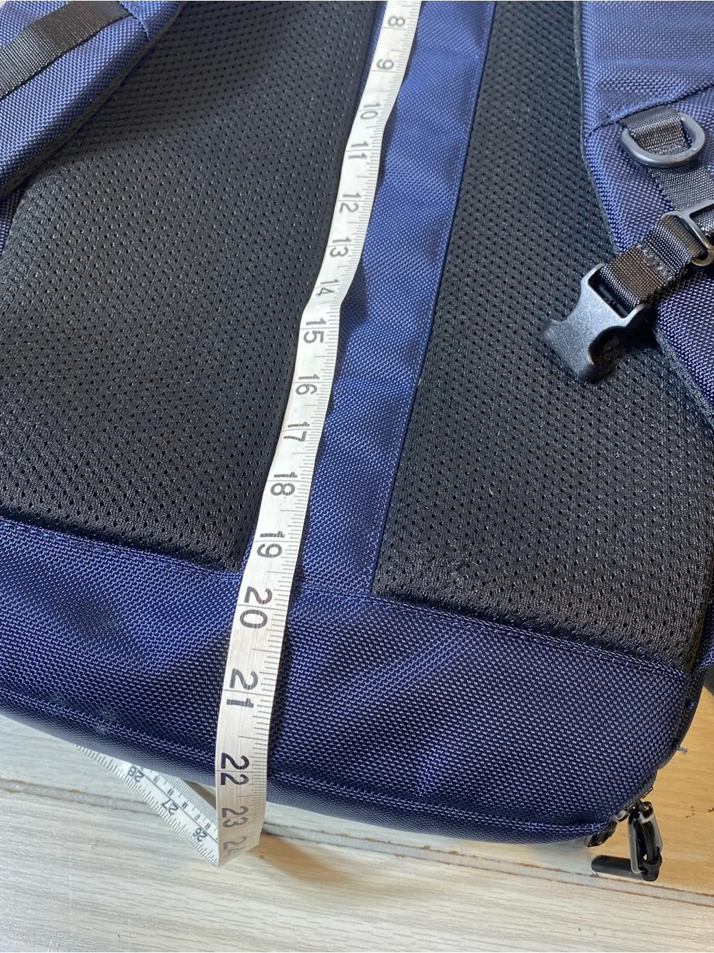 Aer Duffel Gym Work Backpack Laptop Bag Navy Blue Cordura Nylon Excellent